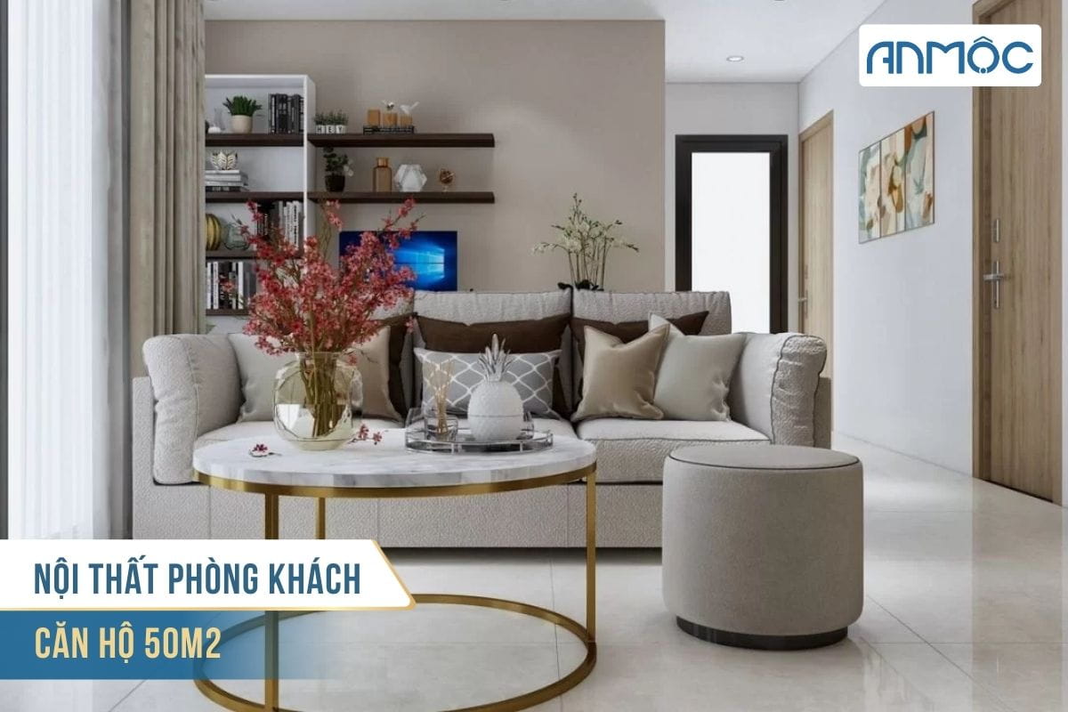 Nội thất phòng khách căn hộ 50m2