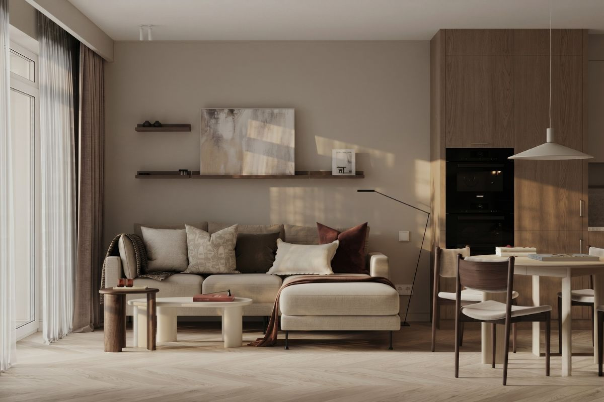 Nội thất phòng khách căn hộ 50m2