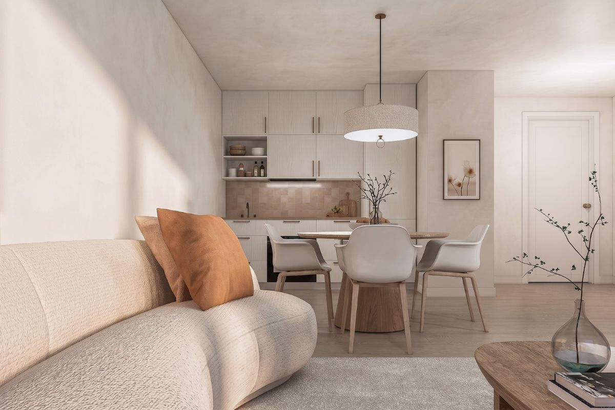 Thiết kế nội thất chung cư 50m2 wabi sabi