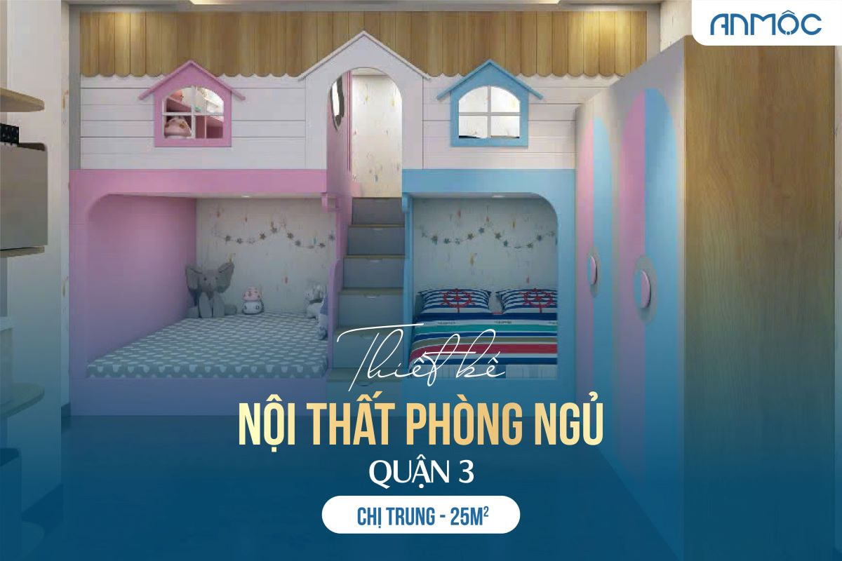 Thiết kế nội thất phòng ngủ quận 3 25m2