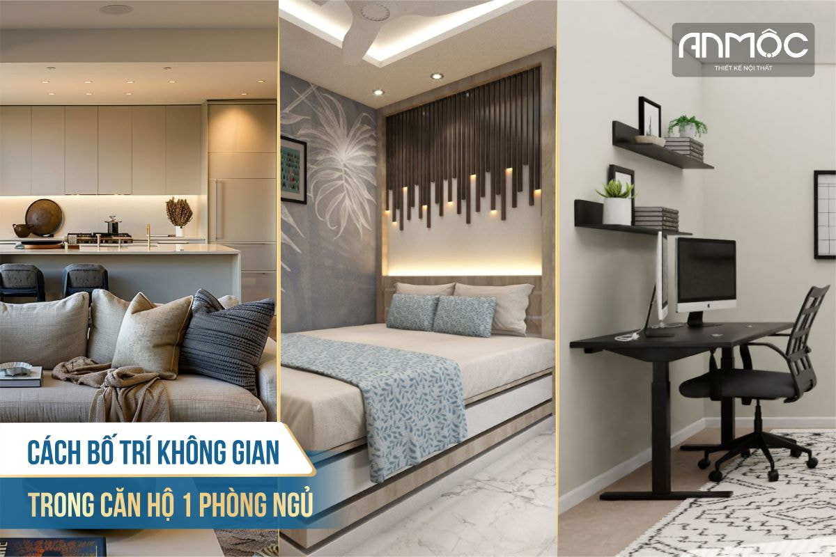 Cách bố trí không gian trong căn hộ 1 phòng ngủ