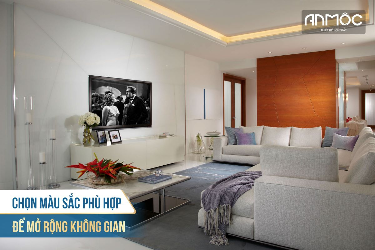 Chọn màu sắc phù hợp để mở rộng không gian