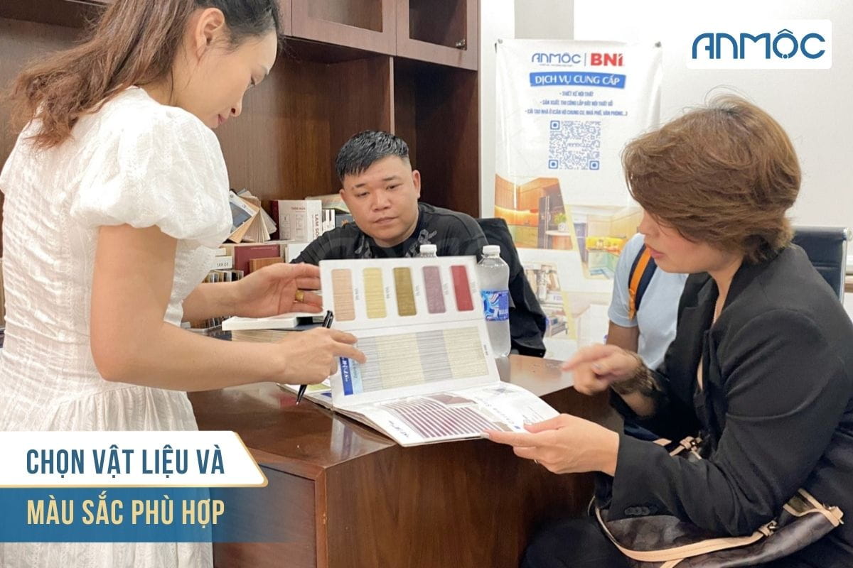 Chọn vật liệu và màu sắc phù hợp