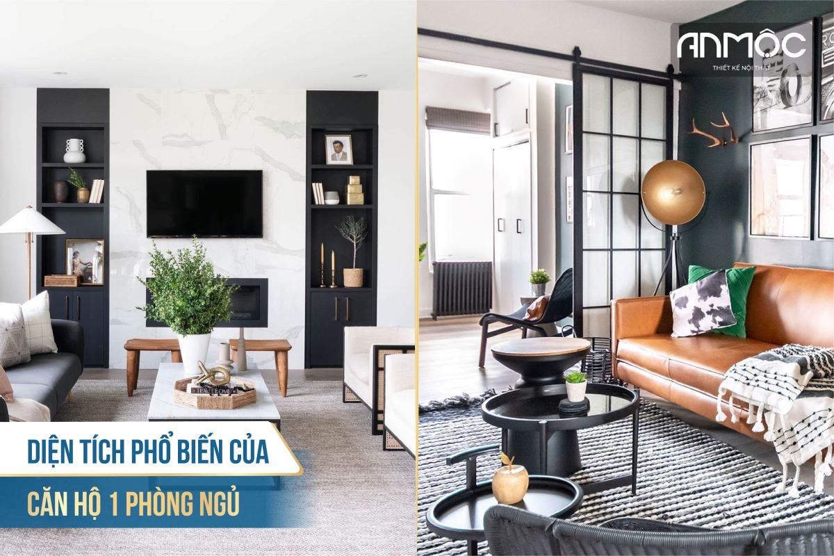 Diện tích phổ biến của căn hộ 1 phòng ngủ