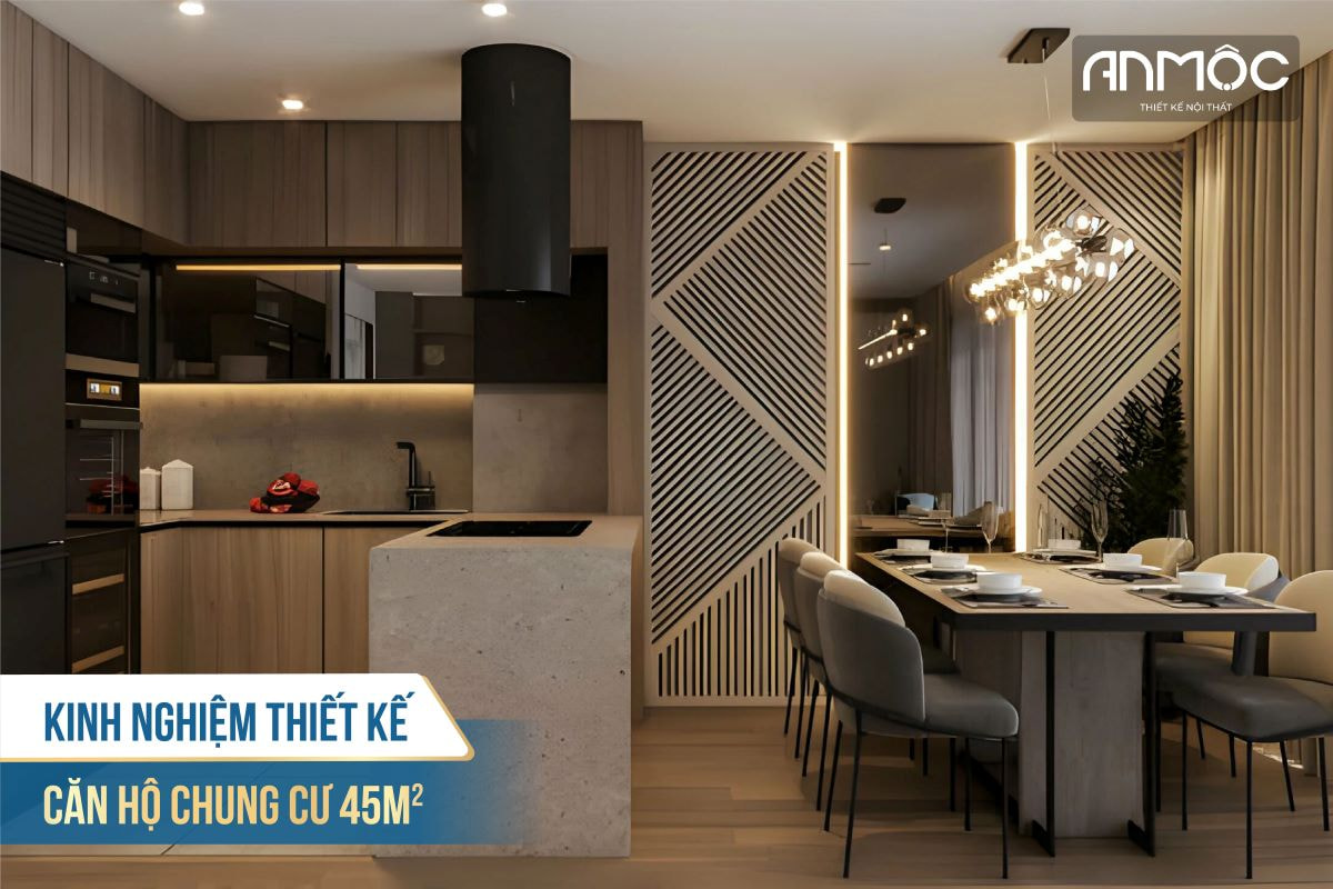 Kinh nghiệm thiết kế căn hộ chung cư 45m2