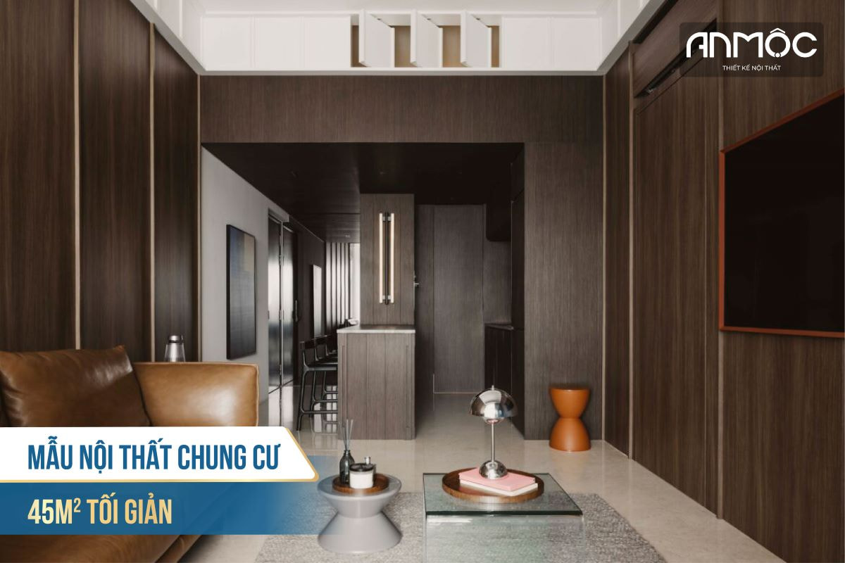 Mẫu nội thất chung cư 45m2 tối giản 2