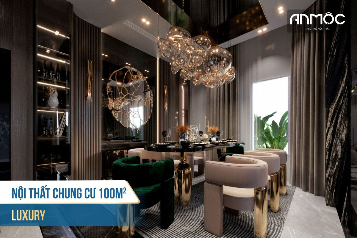 Nội thất chung cư 100m2 Luxury