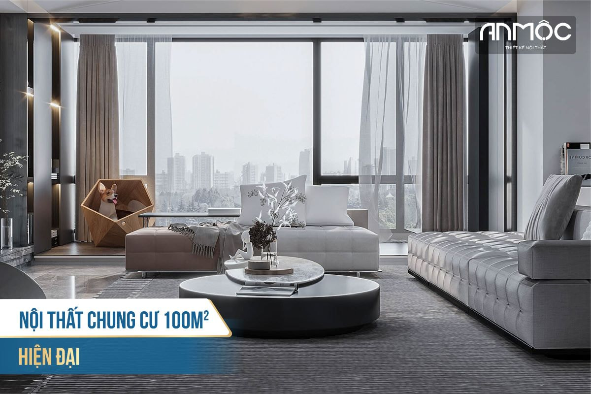 Nội thất chung cư 100m2 hiện đại 2