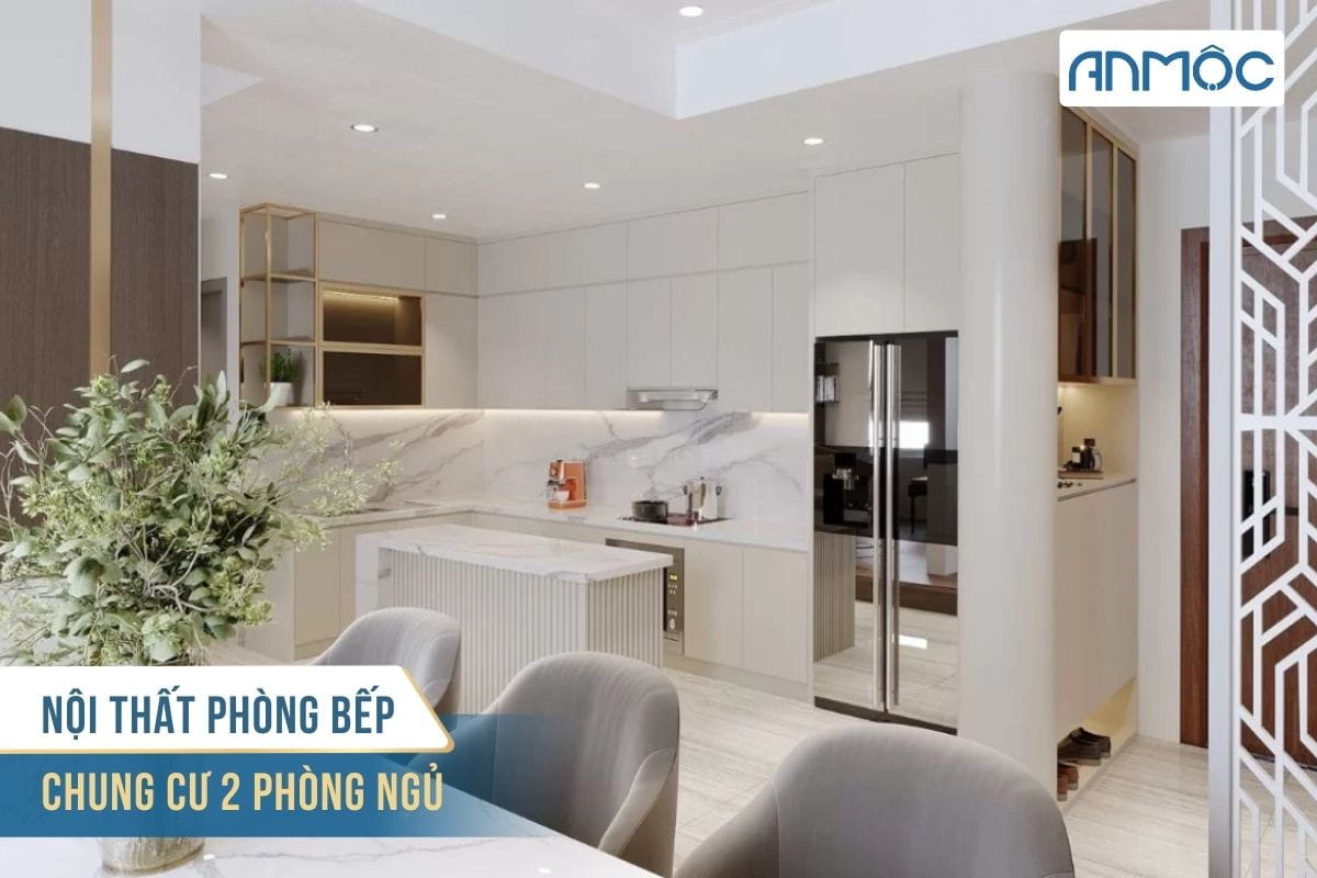 Nội thất phòng bếp chung cư 2 phòng ngủ