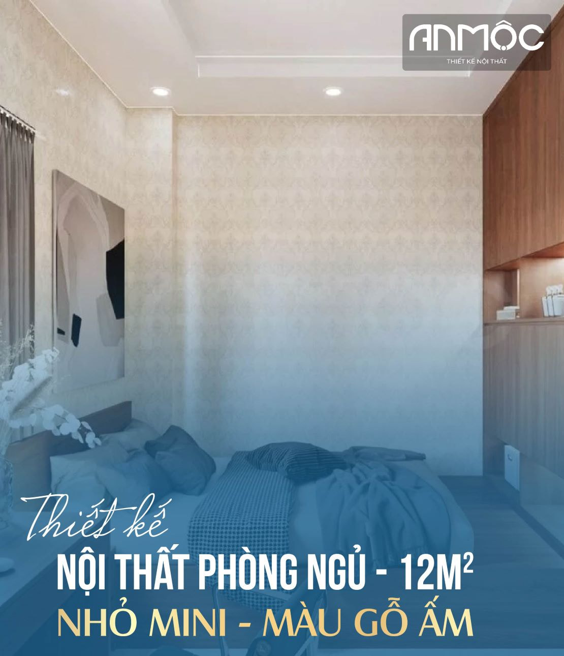 Thiết kế nội thất phòng ngủ 12m2