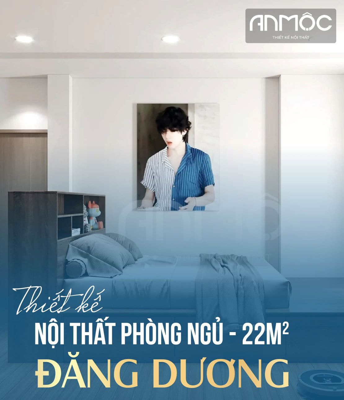 Thiết kế nội thất phòng ngủ 22m2 Đăng Dương