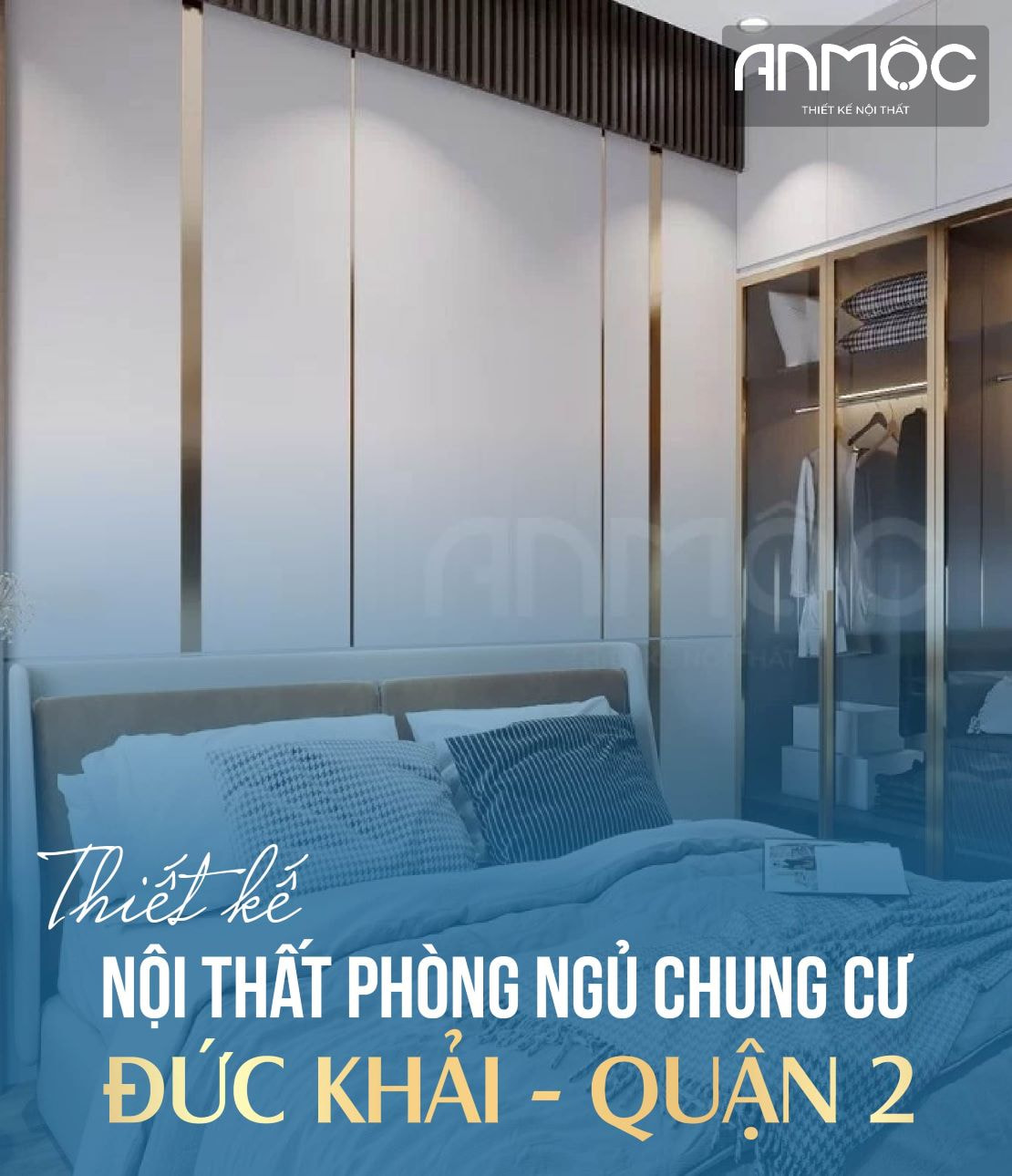 Thiết kế nội thất phòng ngủ chung cư Đức Khải quận 2