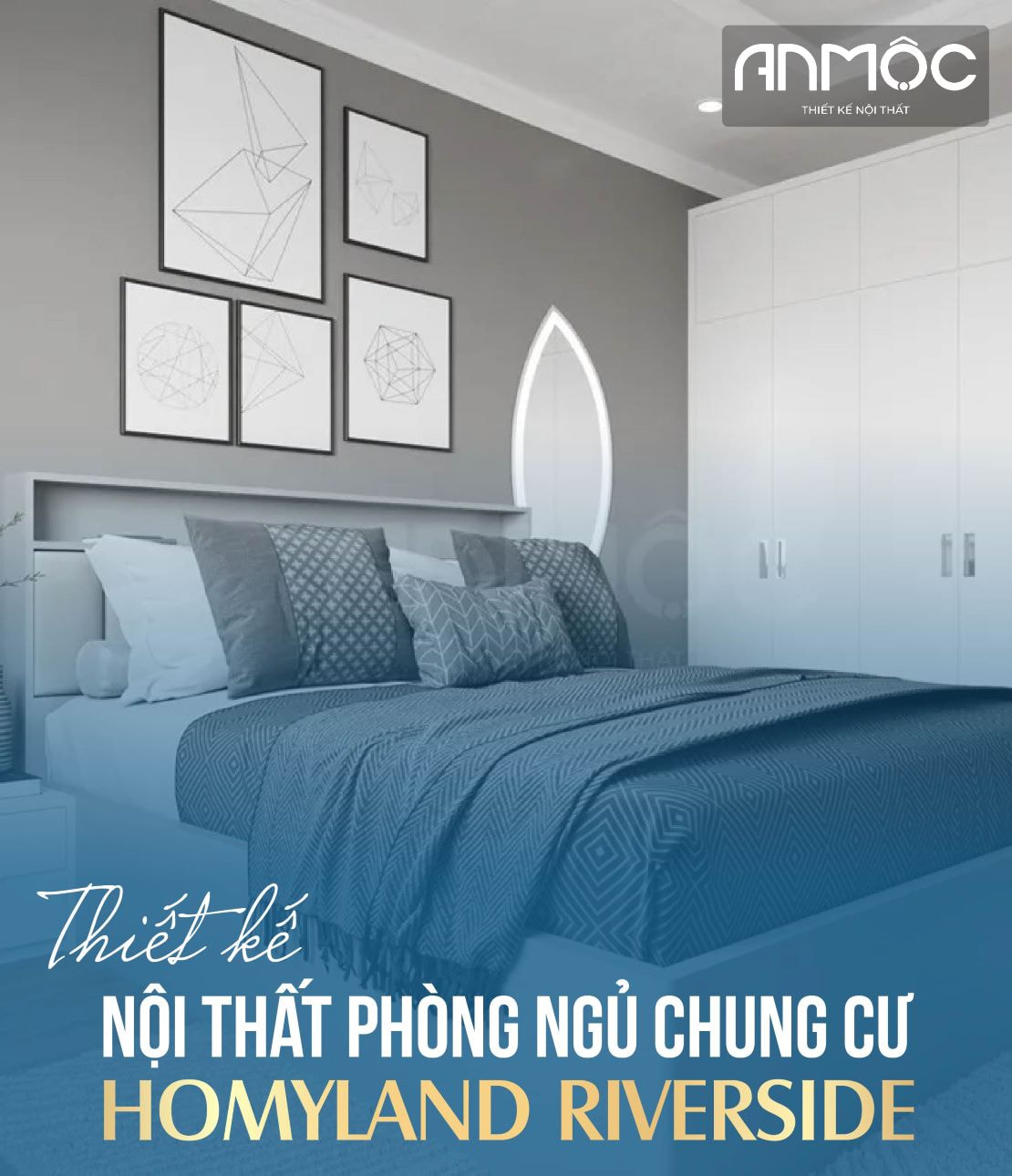 Thiết kế nội thất phòng ngủ chung cư Homyland Riverside