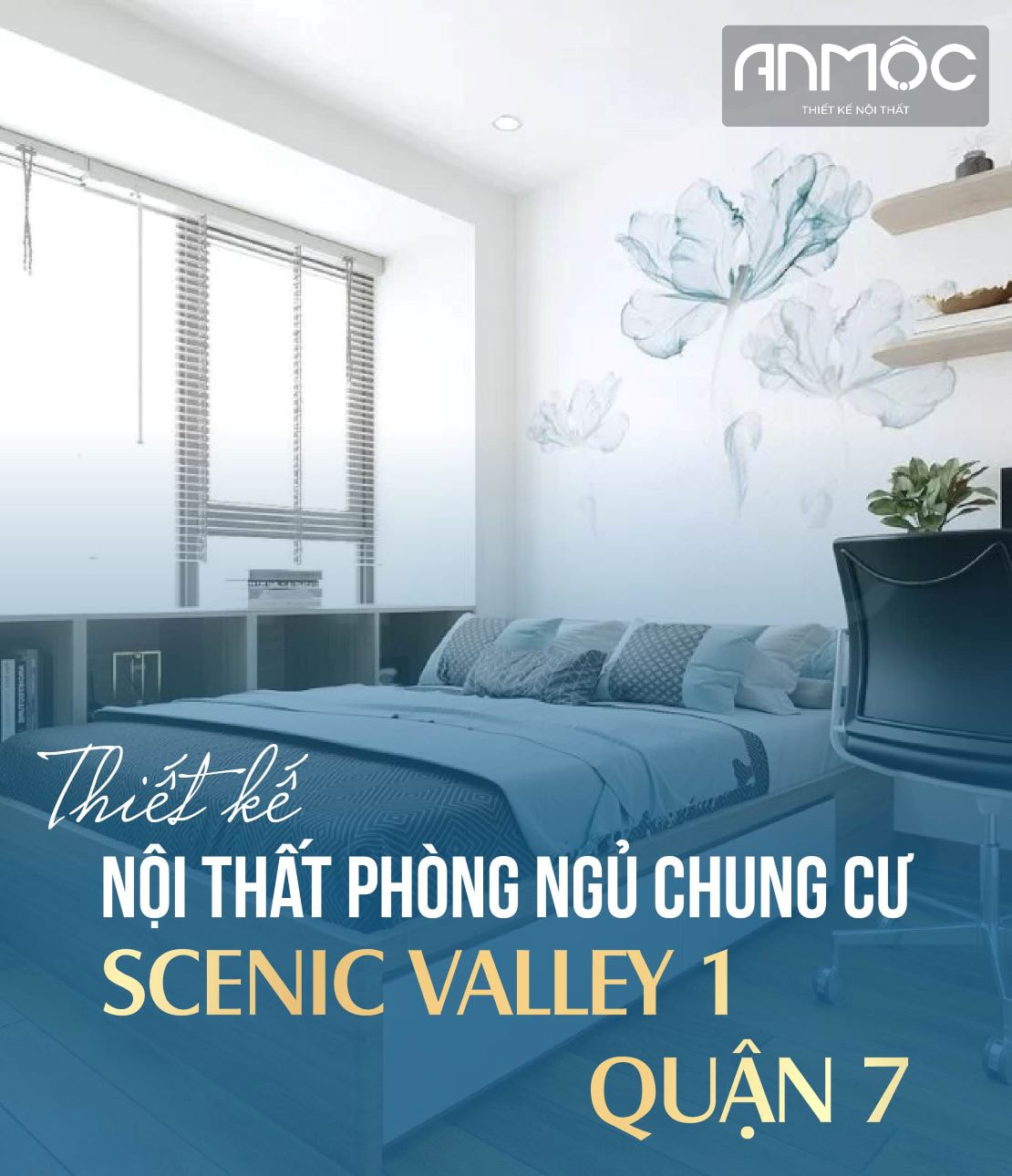 Thiết kế nội thất phòng ngủ chung cư Scenic Valley quận 7