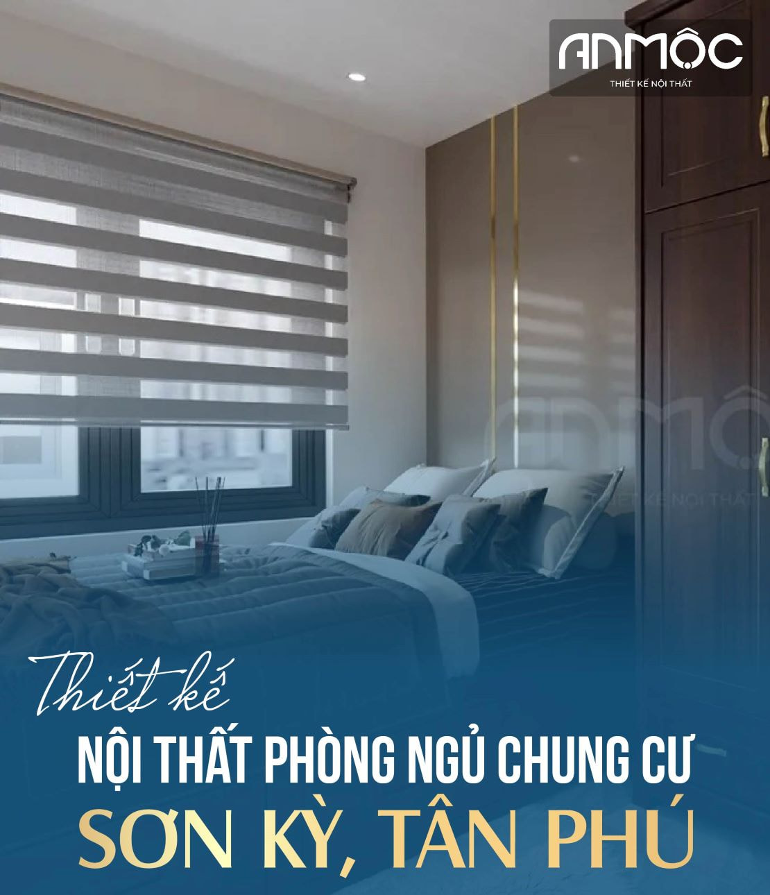 Thiết kế nội thất phòng ngủ chung cư Sơn Kỳ Tân Phú