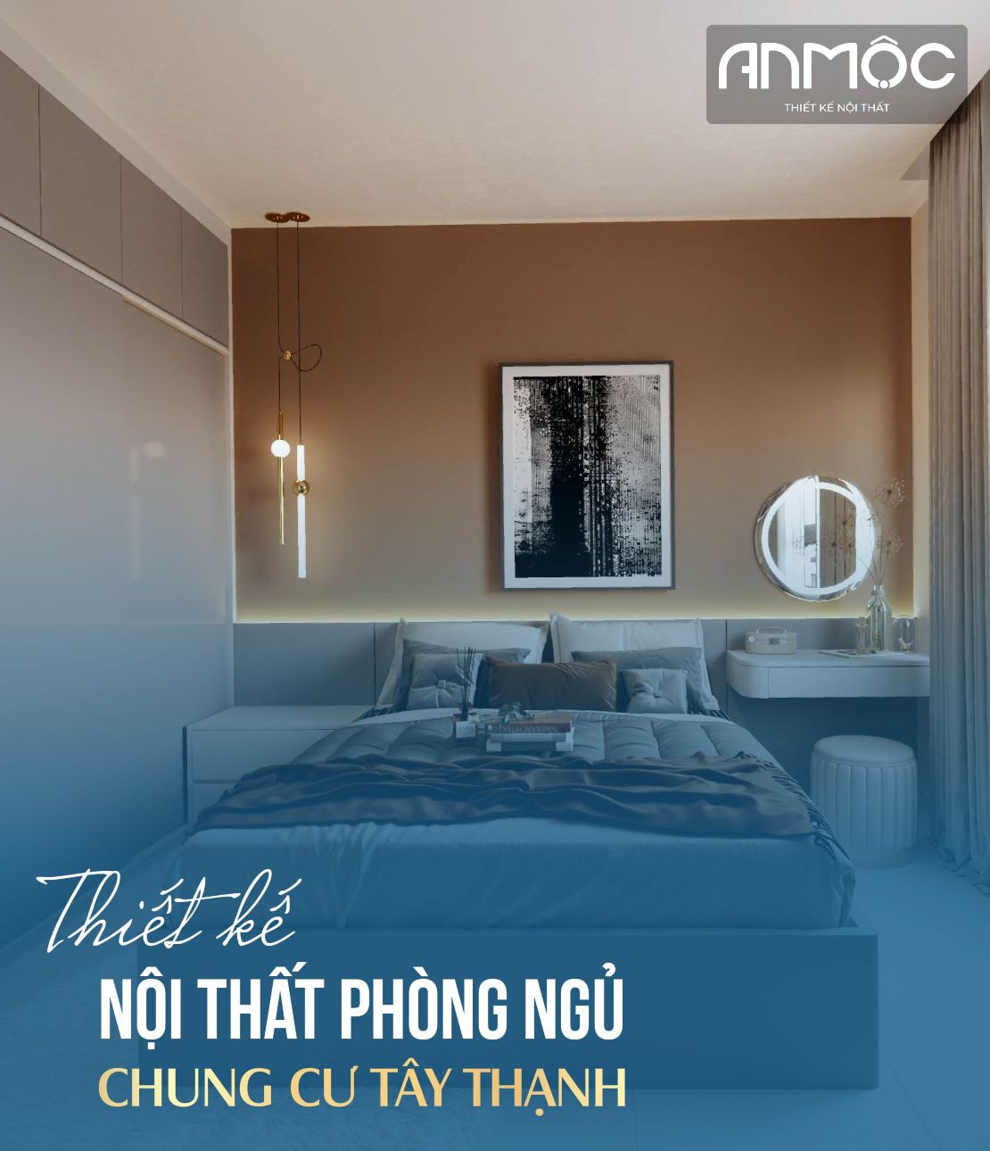 Thiết kế nội thất phòng ngủ chung cư Tây Thạnh