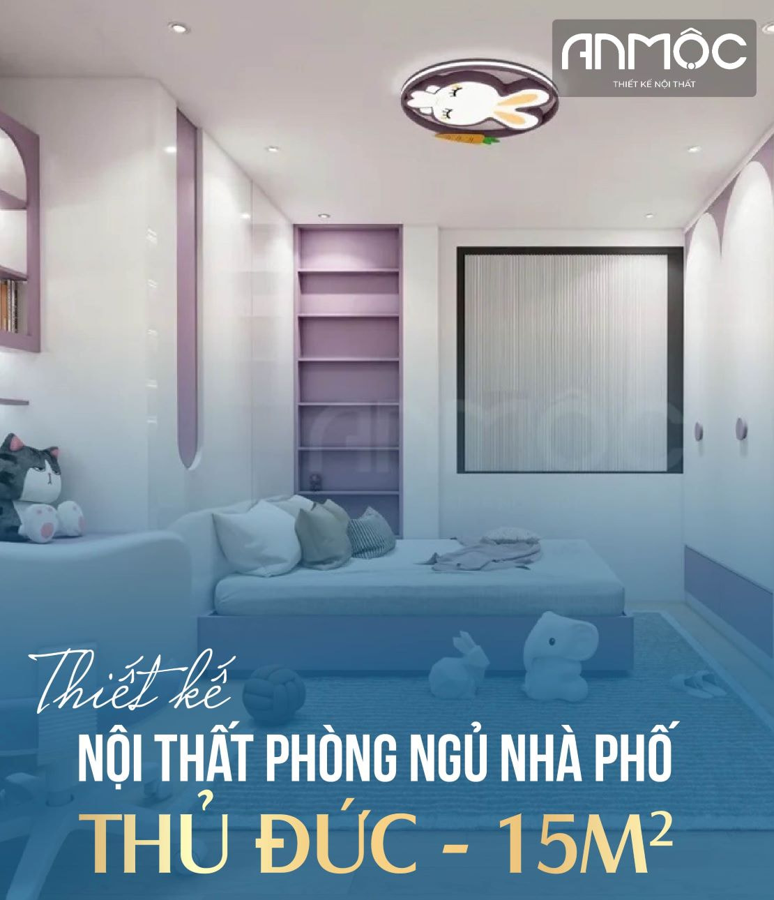 Thiết kế nội thất phòng ngủ nhà phố Thủ Đức 15m2