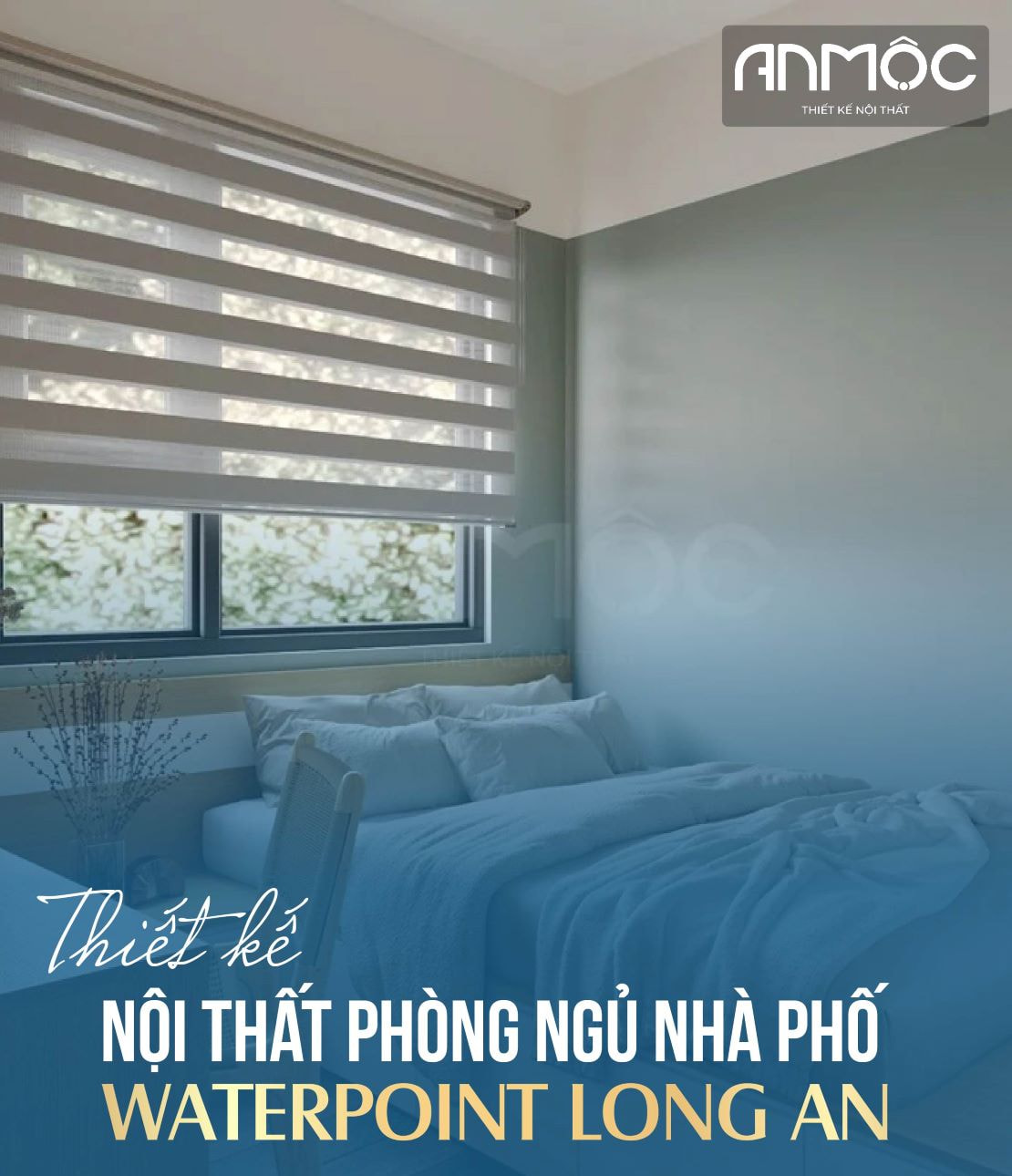 Thiết kế nội thất phòng ngủ nhà phố Waterpoint Long An