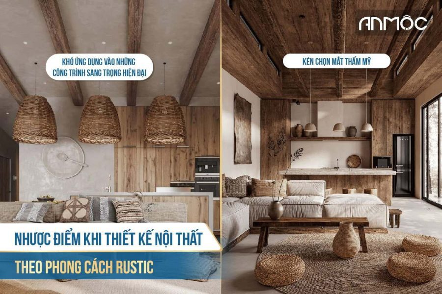 Phong cách thiết kế nội thất Rustic