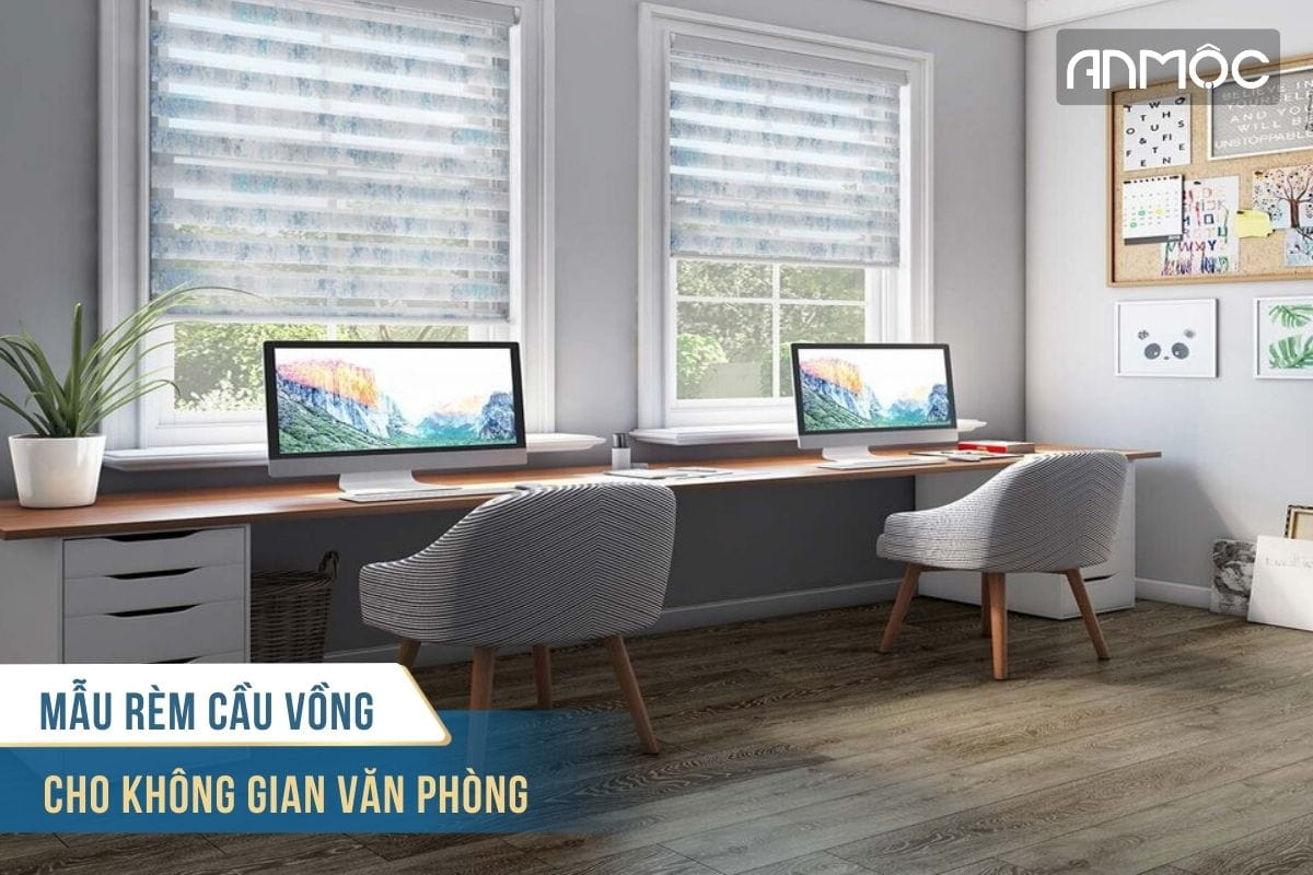 Mẫu rèm cầu vồng cho không gian văn phòng