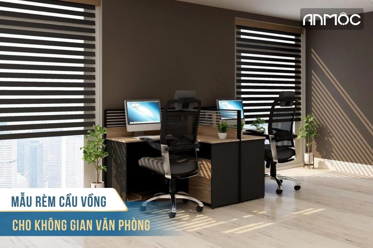 Mẫu rèm cầu vồng cho không gian văn phòng