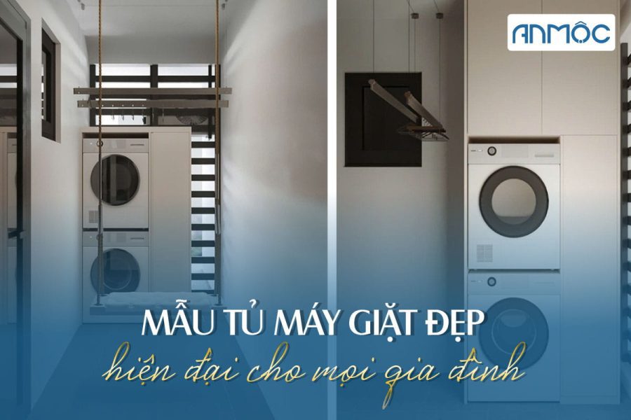 Tổng hợp mẫu tủ máy giặt đẹp hiện đại cho mọi gia đình