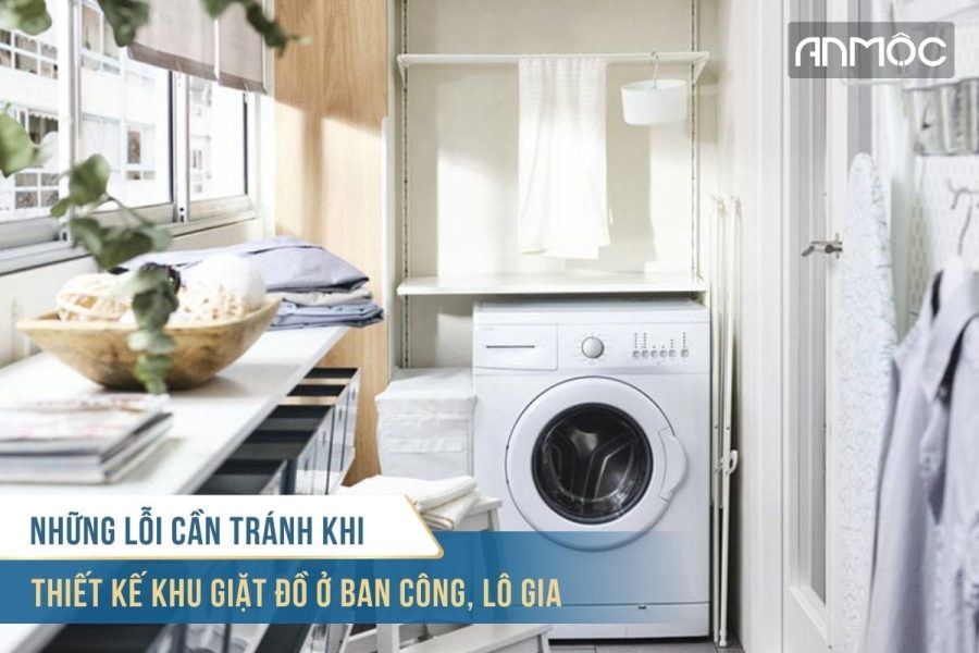 Tận dụng ban công lô gia làm khu giặt đồ hiệu quả