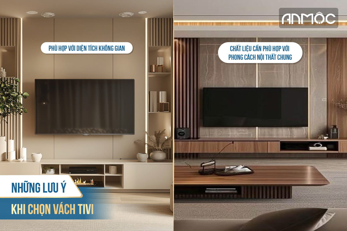 Những lưu ý khi chọn vách tivi