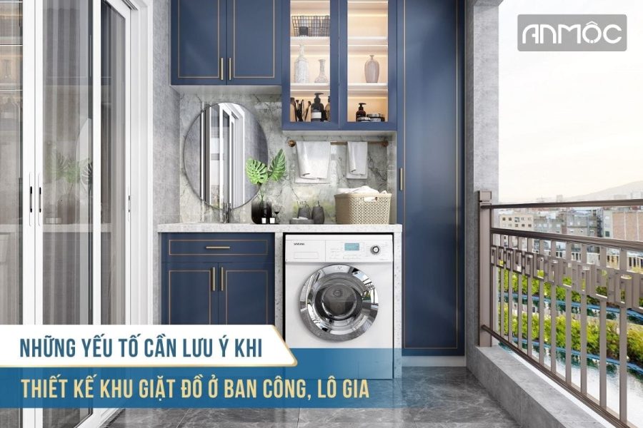 Tận dụng ban công lô gia làm khu giặt đồ hiệu quả