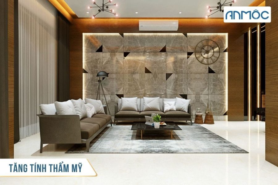 Ý tưởng trang trí vách sau sofa cho phòng khách