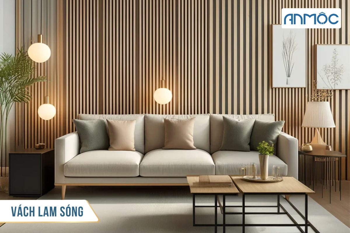 Ý tưởng trang trí vách sau sofa cho phòng khách