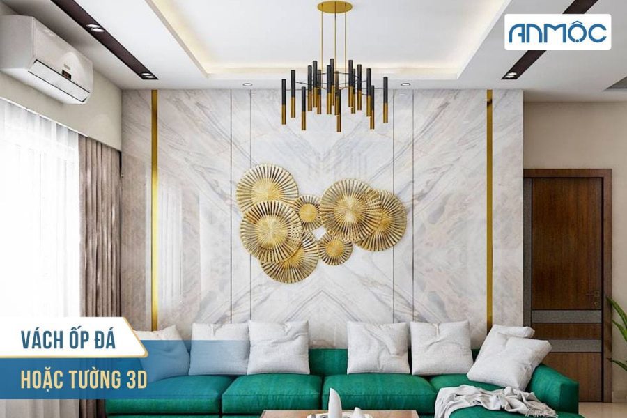 Ý tưởng trang trí vách sau sofa cho phòng khách