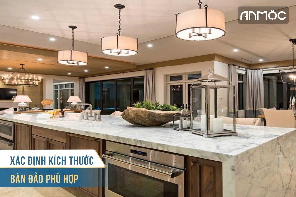 Xác định kích thước bàn đảo phù hợp