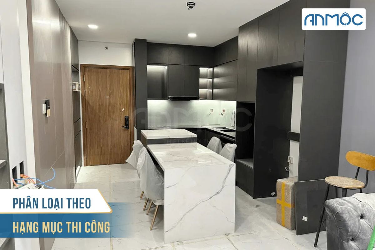 Phân loại theo hạng mục thi công