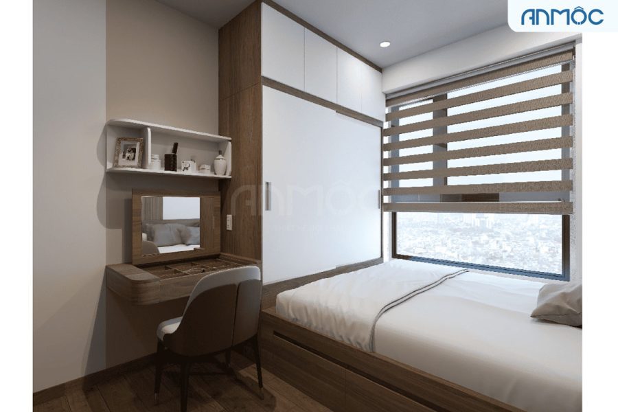 Nội thất phòng ngủ |Thiết kế nội thất chung cư Bcons Apartment 50m2