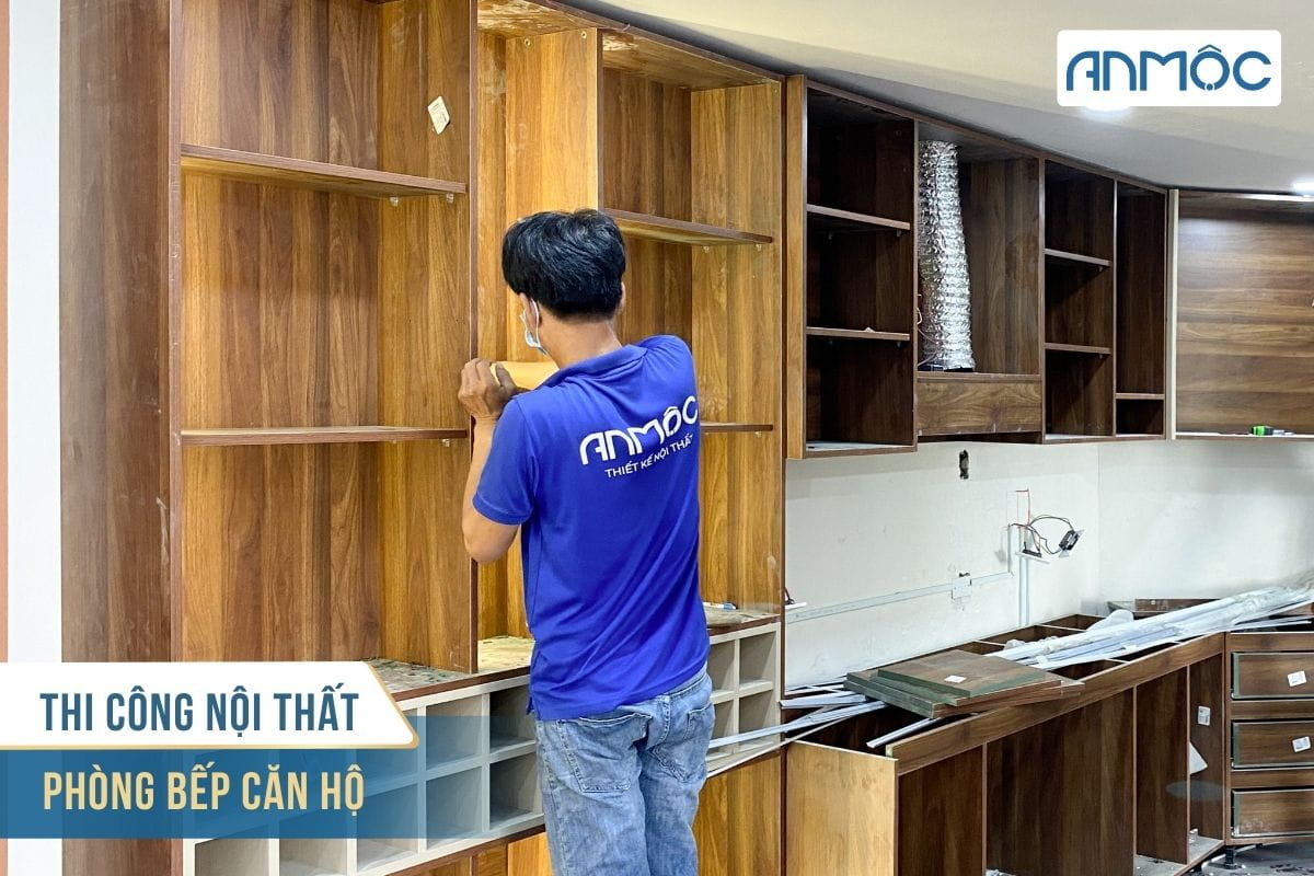 Thi công nội thất phòng bếp căn hộ TPHCM