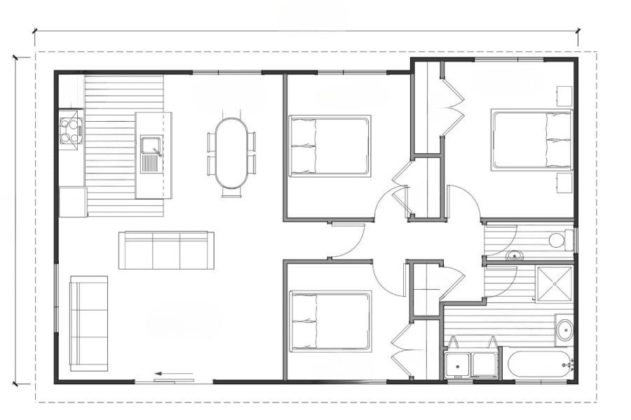 Cách bố trí mặt bằng nội thất chung cư 90m2