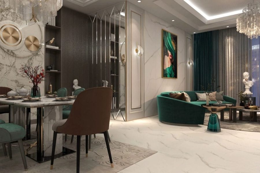 Chọn màu sắc chủ đạo và vật liệu nội thất