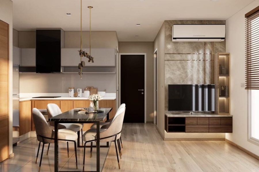 Mẫu thiết kế nội thất chung cư 55m2 đẹp và tiện nghi
