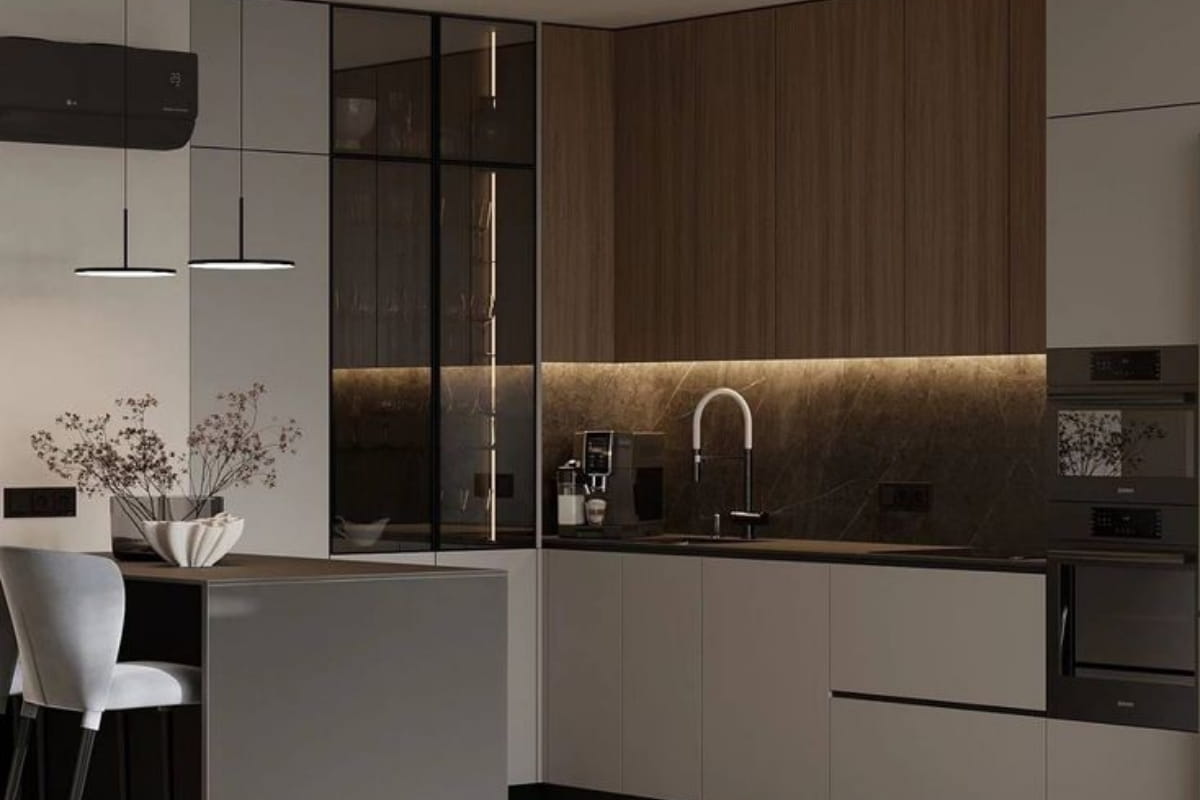Phòng bếp phong cách hiện đại nổi bật với nội thất thông minh