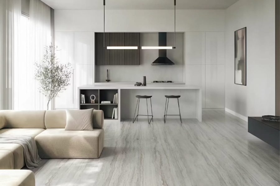 Thiết kế tối giản cho căn hộ 100m2, tinh gọn và sâu lắng.