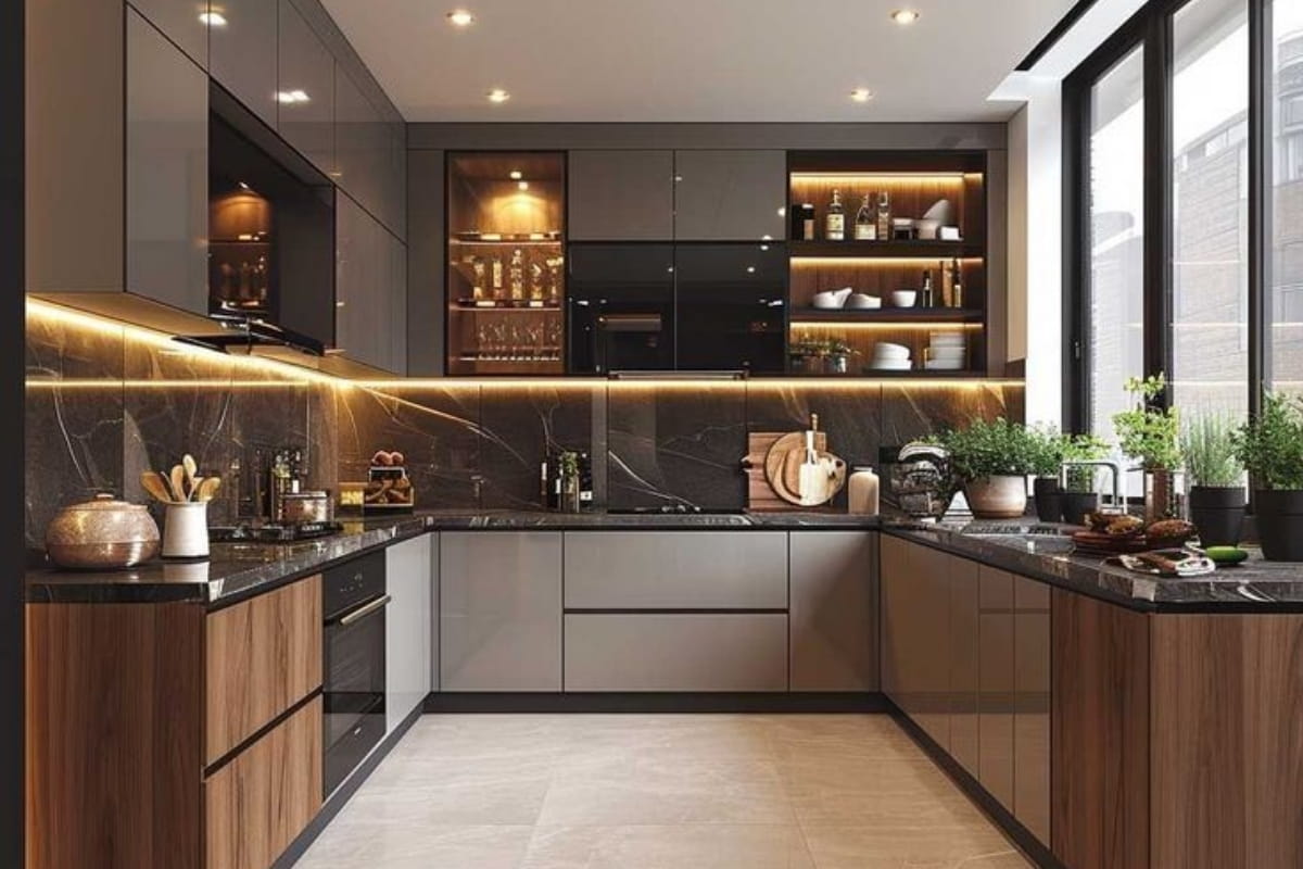 Mẫu bếp kiểu chữ U tiện nghi, tối ưu hoá công năng sử dụng