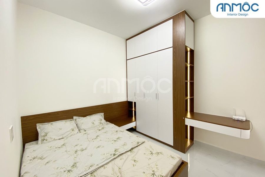 Nội thất phòng ngủ master | Nội thất chung cư Tô Ký Tower 56m2 quận 12