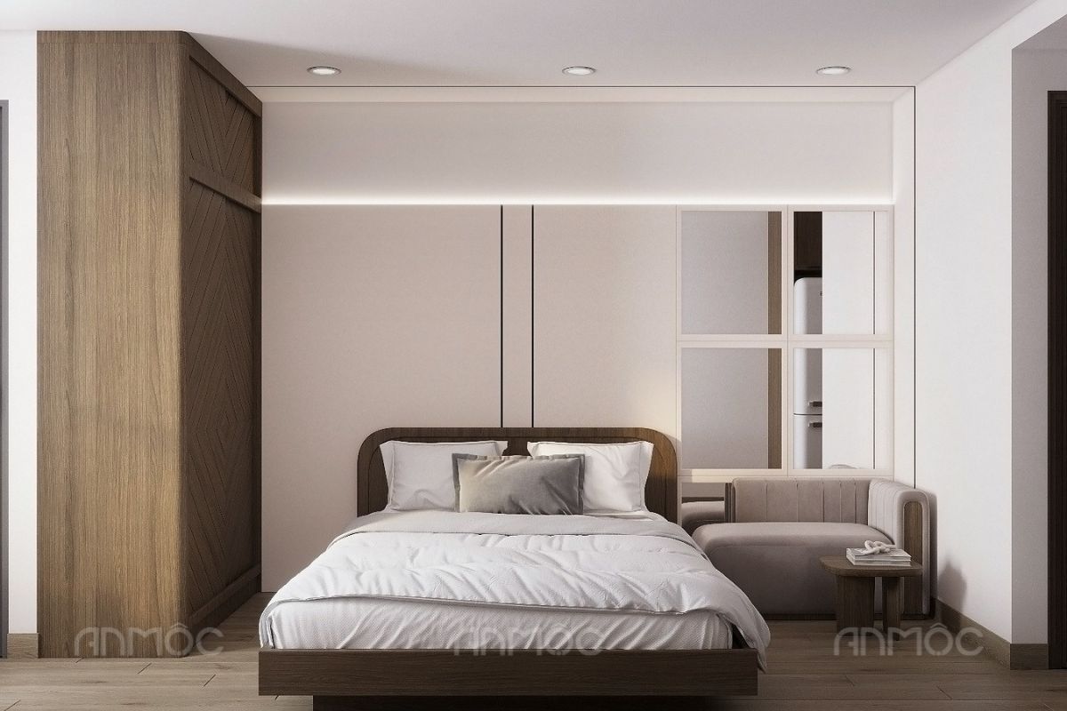 Nội thất phòng ngủ - Thiết kế nội thất căn hộ Studio River Gate 30m2