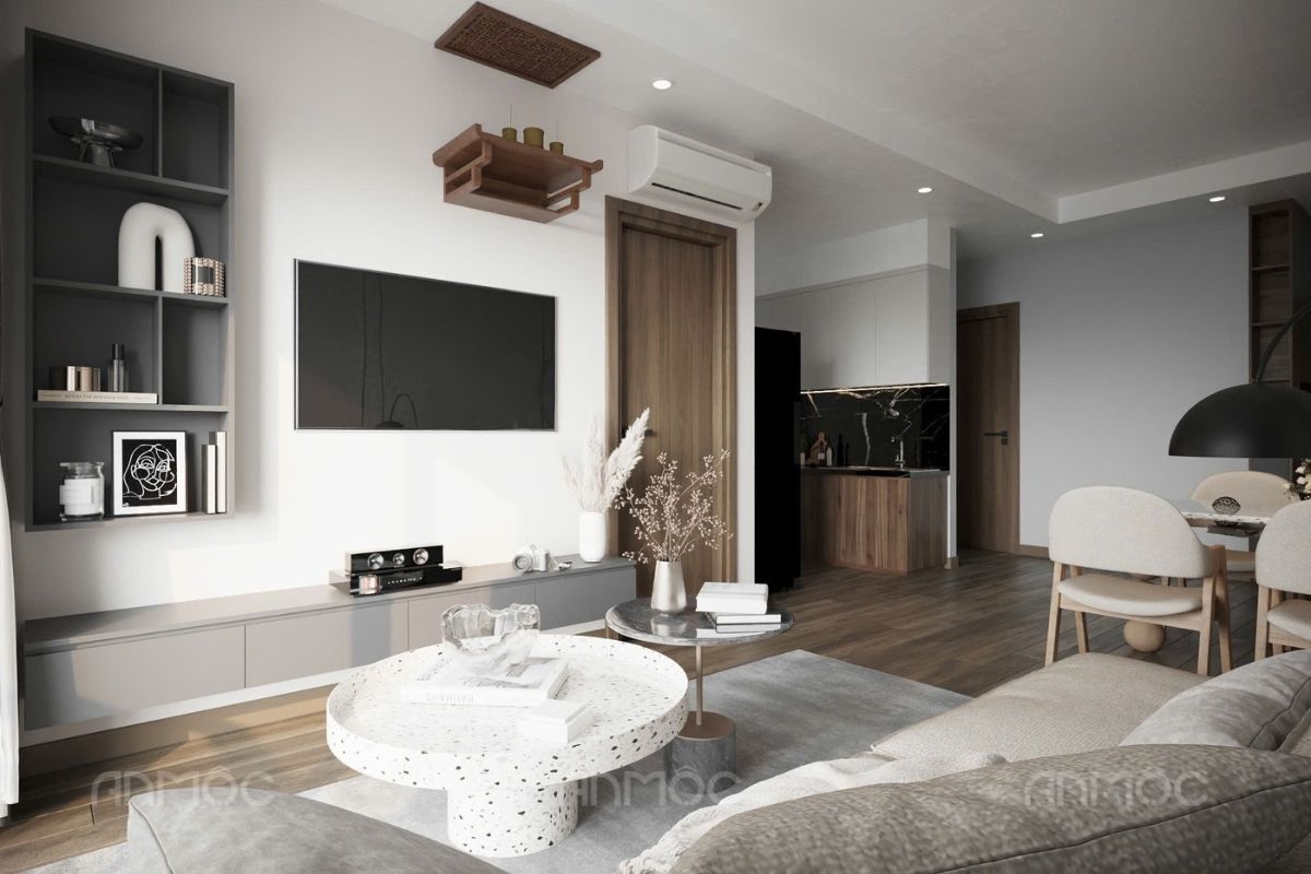 Thiết kế nội thất chung cư Opal Boulevard 65m2