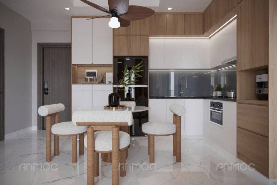 Nội thất phòng bếp và phòng ăn | Chung cư The Pegasuite II 45m2