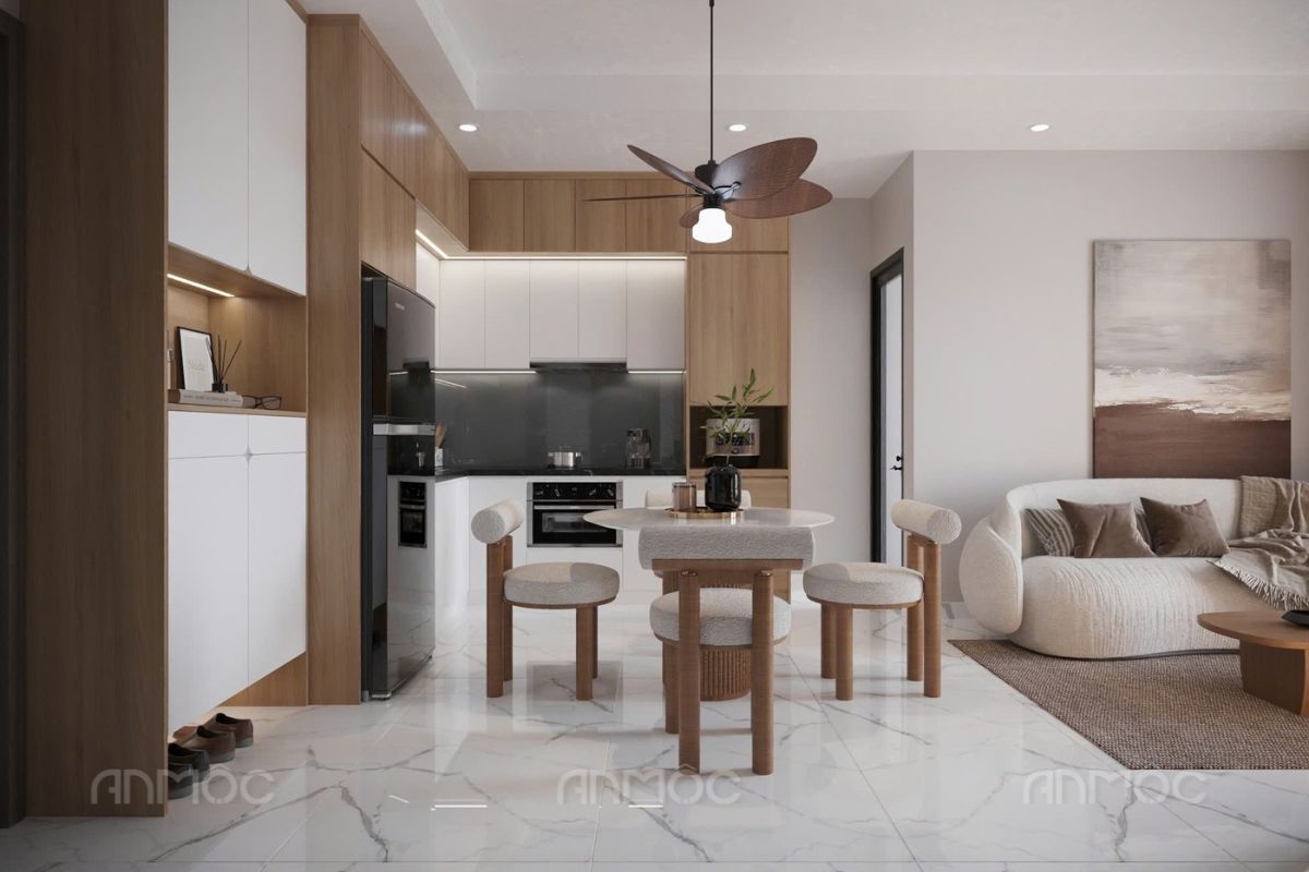 Nội thất phòng bếp và phòng ăn | Chung cư The Pegasuite II 45m2