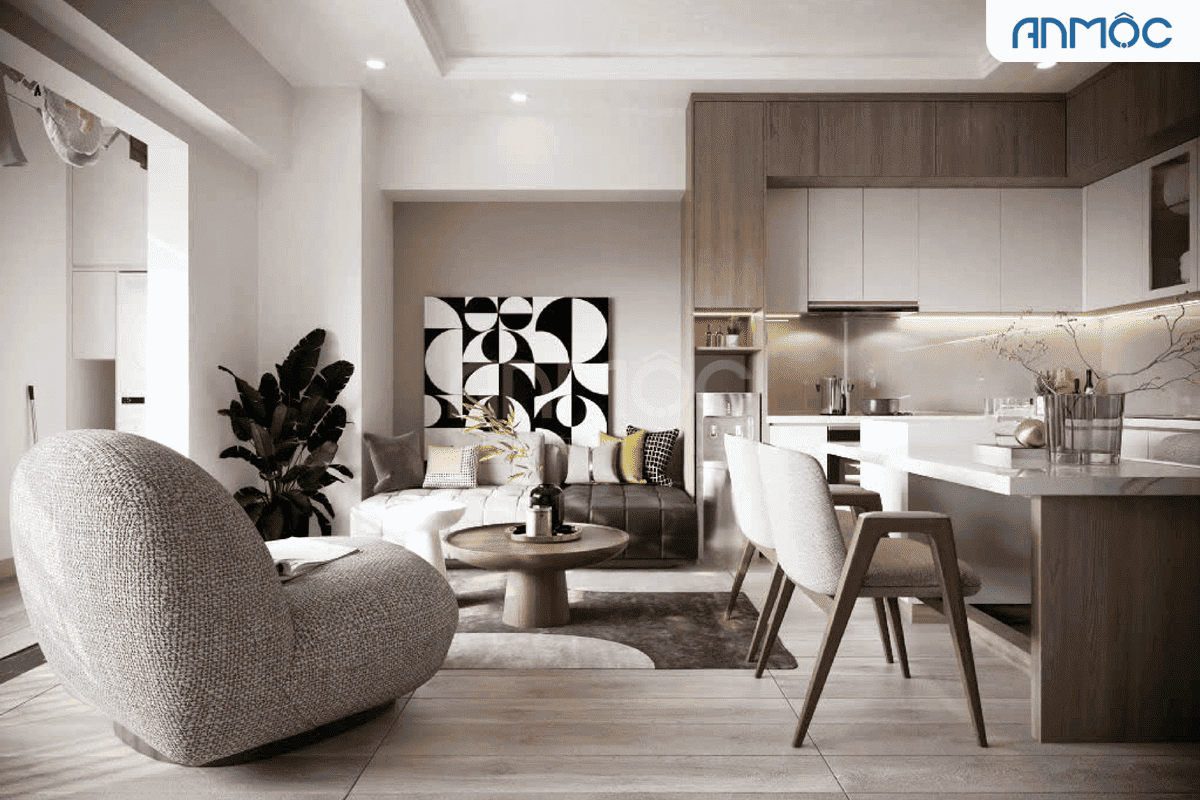 Nội thất phòng bếp - Thiết kế nội thất chung cư Cantavil An Phú 80m2