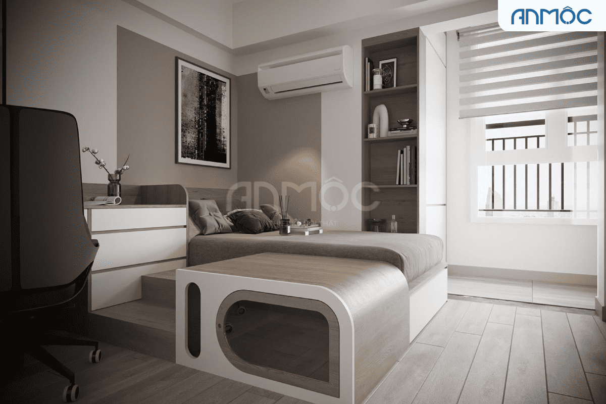 Nội thất phòng ngủ master - Thiết kế nội thất chung cư Cantavil An Phú 80m2