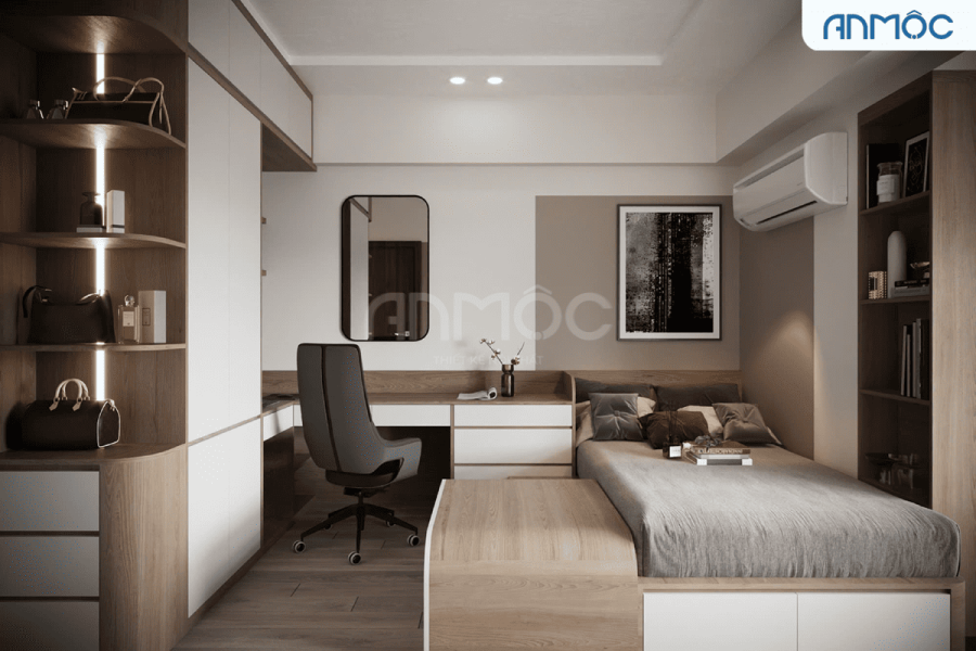 Nội thất phòng ngủ master - Thiết kế nội thất chung cư Cantavil An Phú 80m2